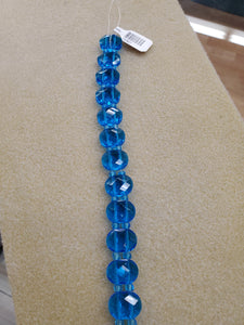 FACETED GLASS 2-HOLE 15X11X6.5MM