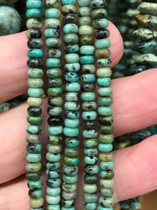 AFRICAN TURQUOISE RONDELLE 4X3MM