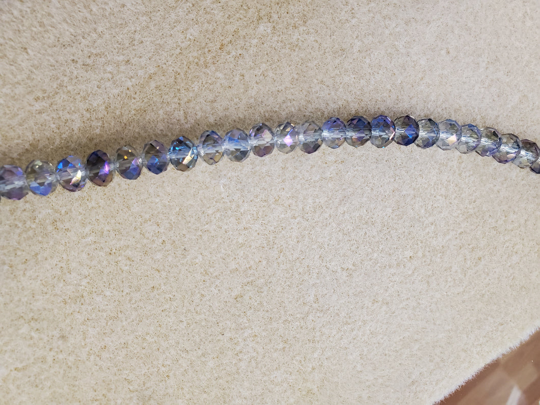 ELECTROPLATE GLASS FACETED 8X6MM