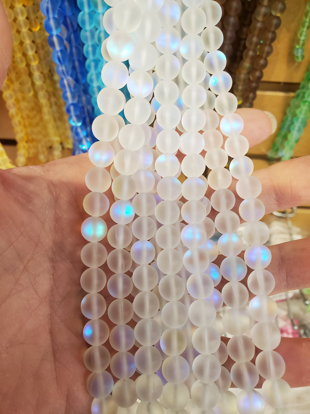 SYNTHETIC MOONSTONE 8MM