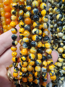 CRACKLE AGATE 6MM FACETED