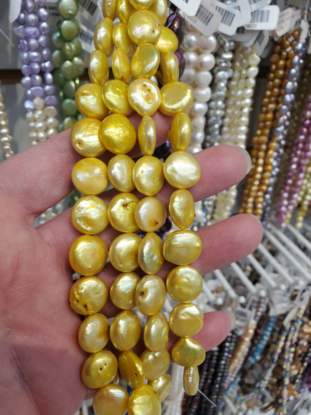 FRESHWATER PEARL COIN 13X5-9MM