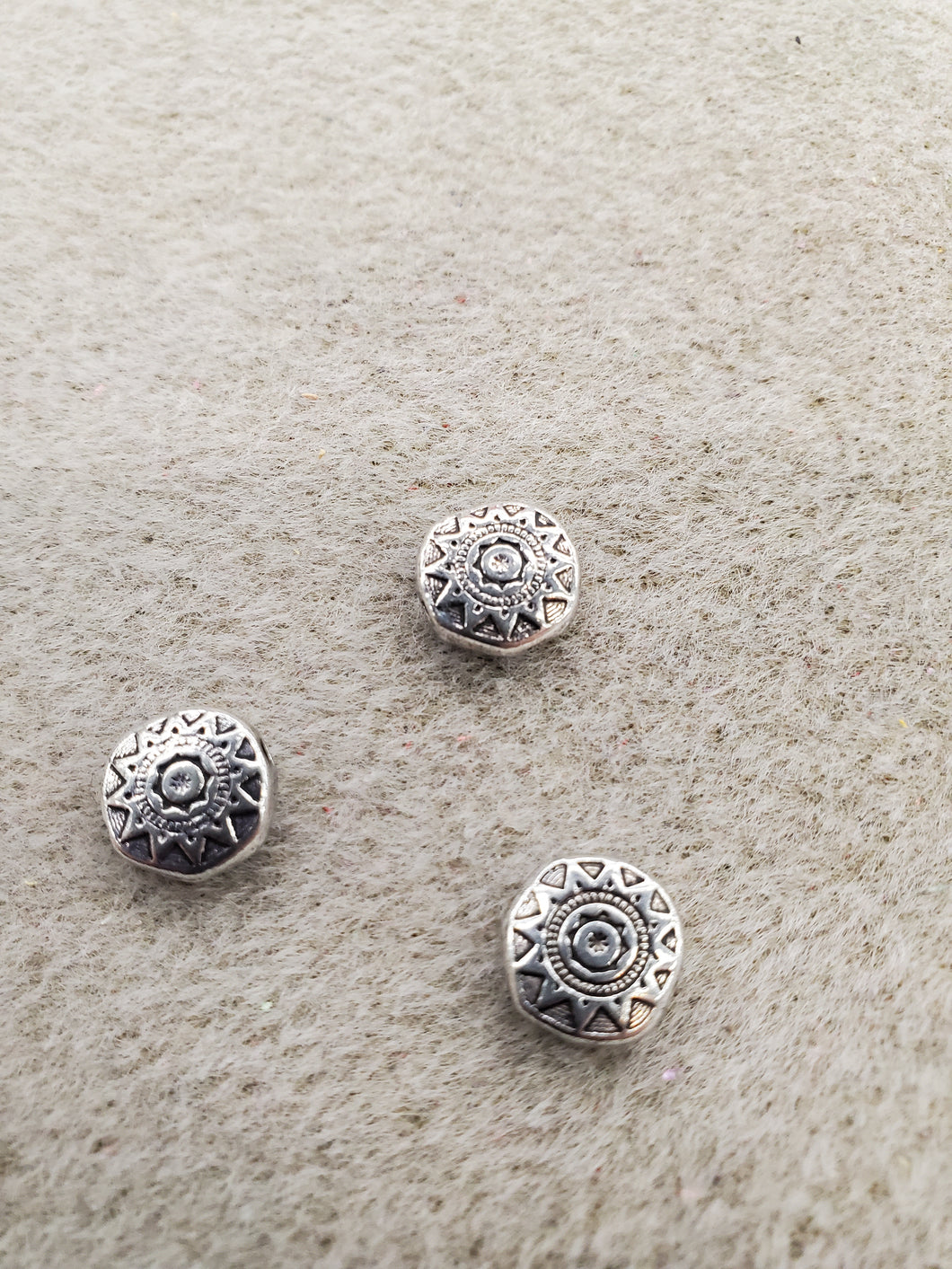 PEWTER SUN BEAD