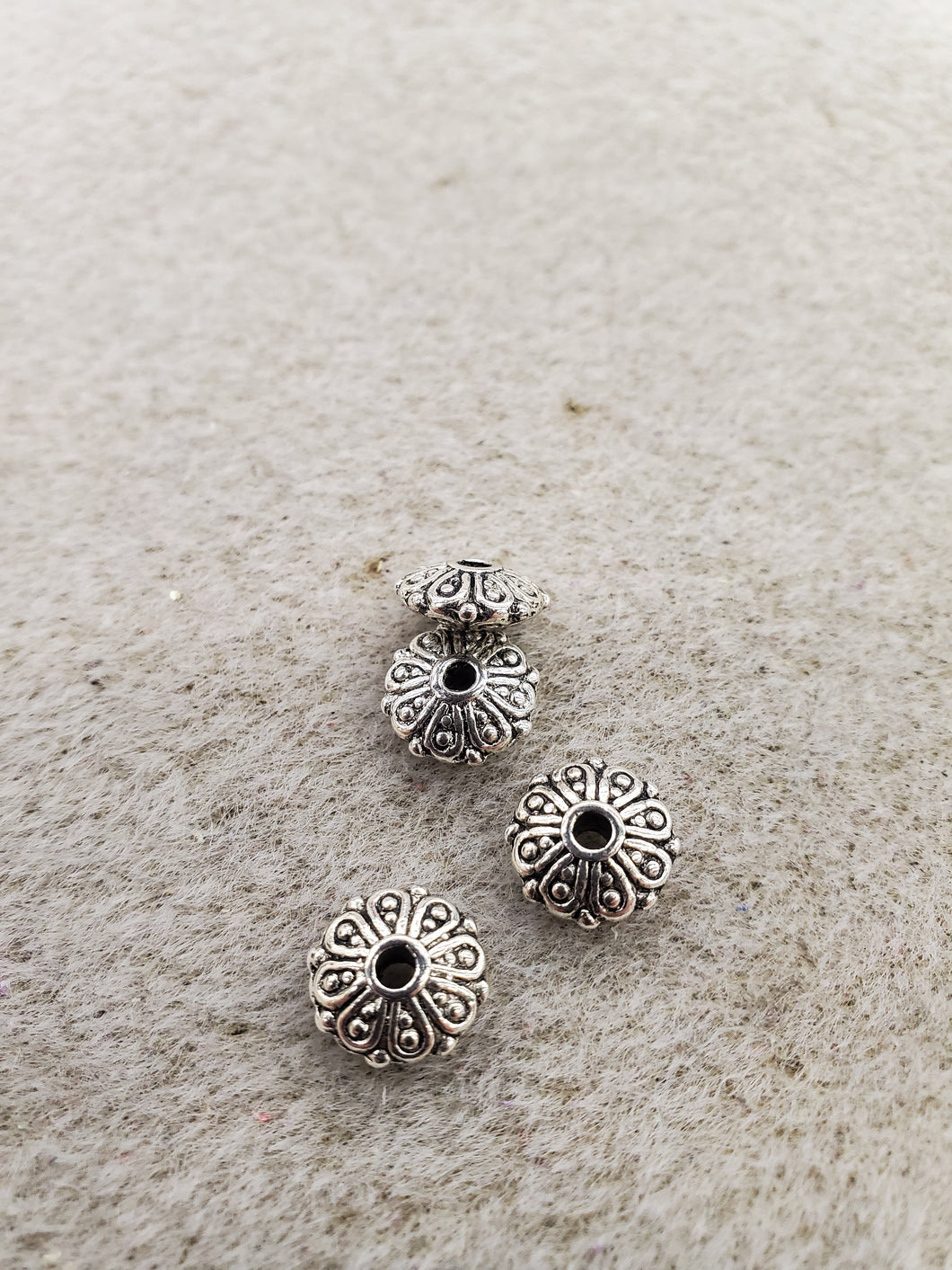 PEWTER BICONE SPACER