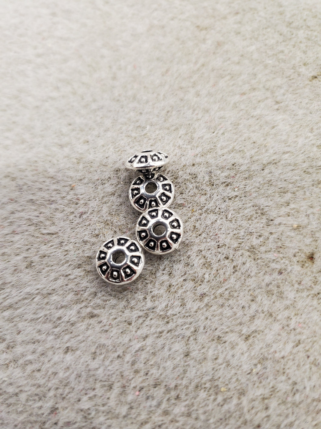 PEWTER BICONE SPACER