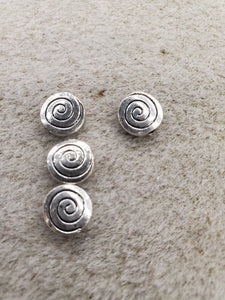 PEWTER SPIRAL BEAD