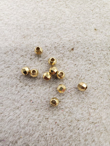UNPLATED BRASS FACETED