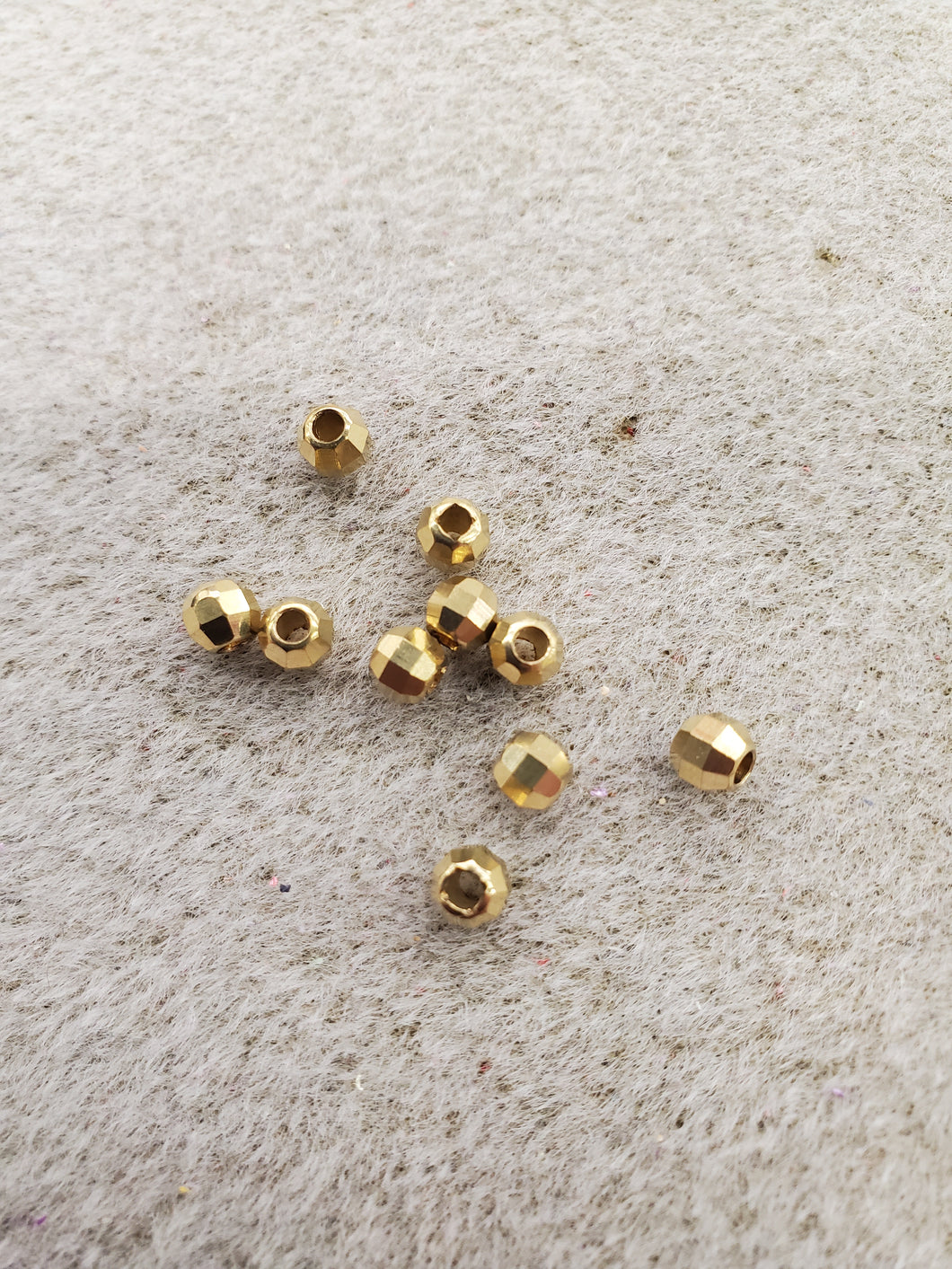 UNPLATED BRASS FACETED