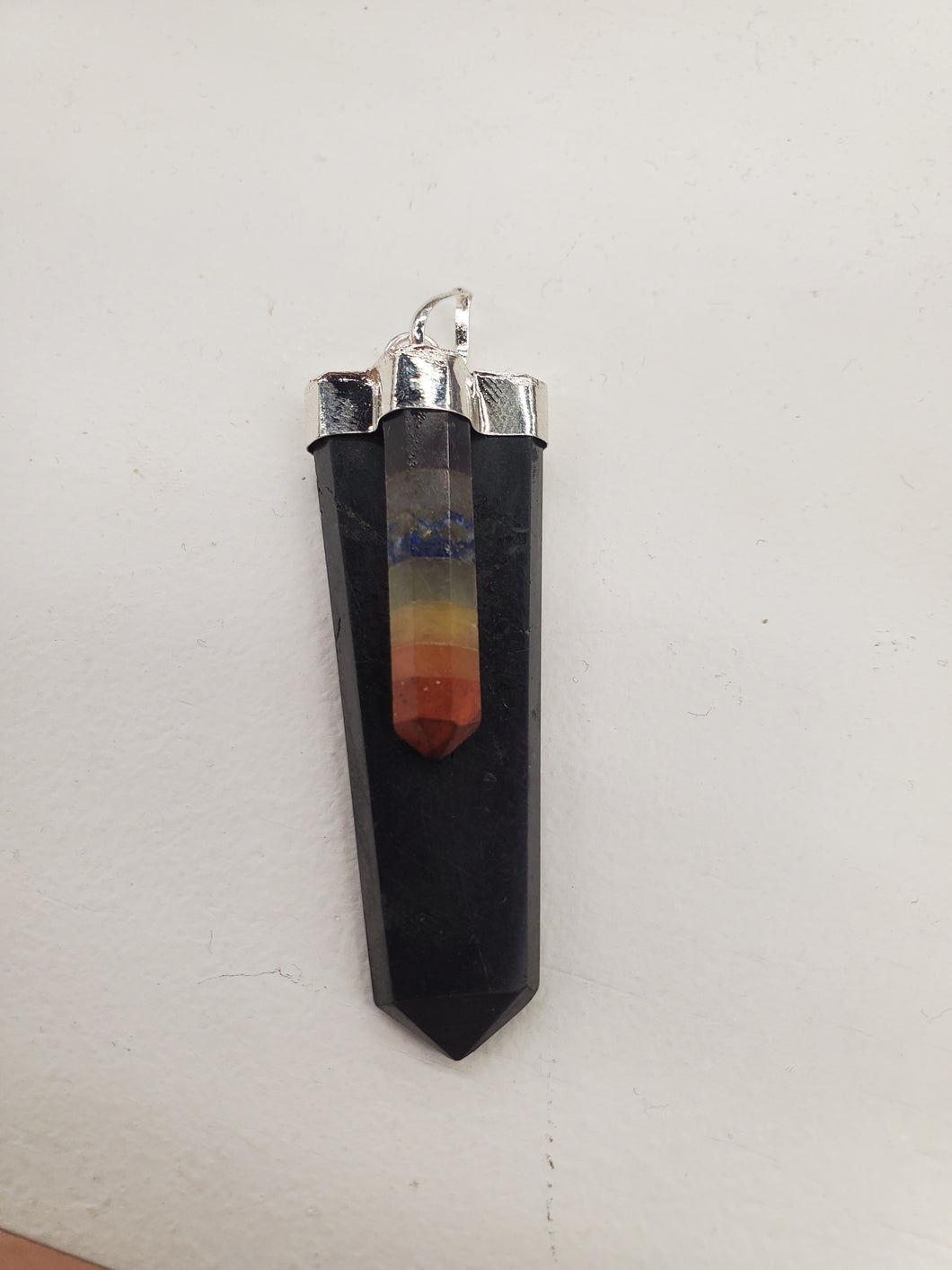 SHUNGITE CHAKRA PENDANT