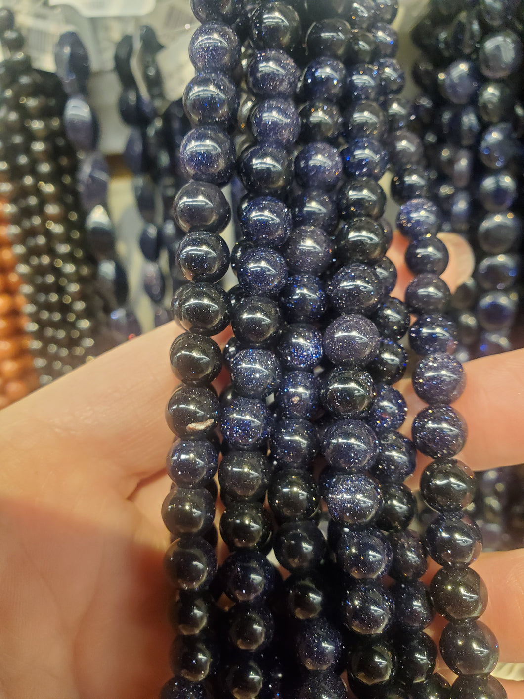 BLUE GOLDSTONE 8MM