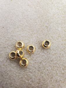 BRASS SLIDER BEAD 6X3MM