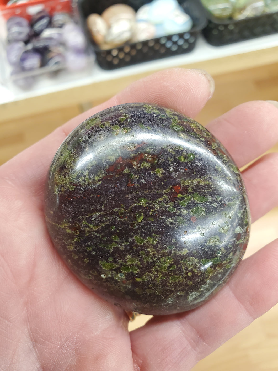 DRAGON BLOOD JASPER PALM STONE