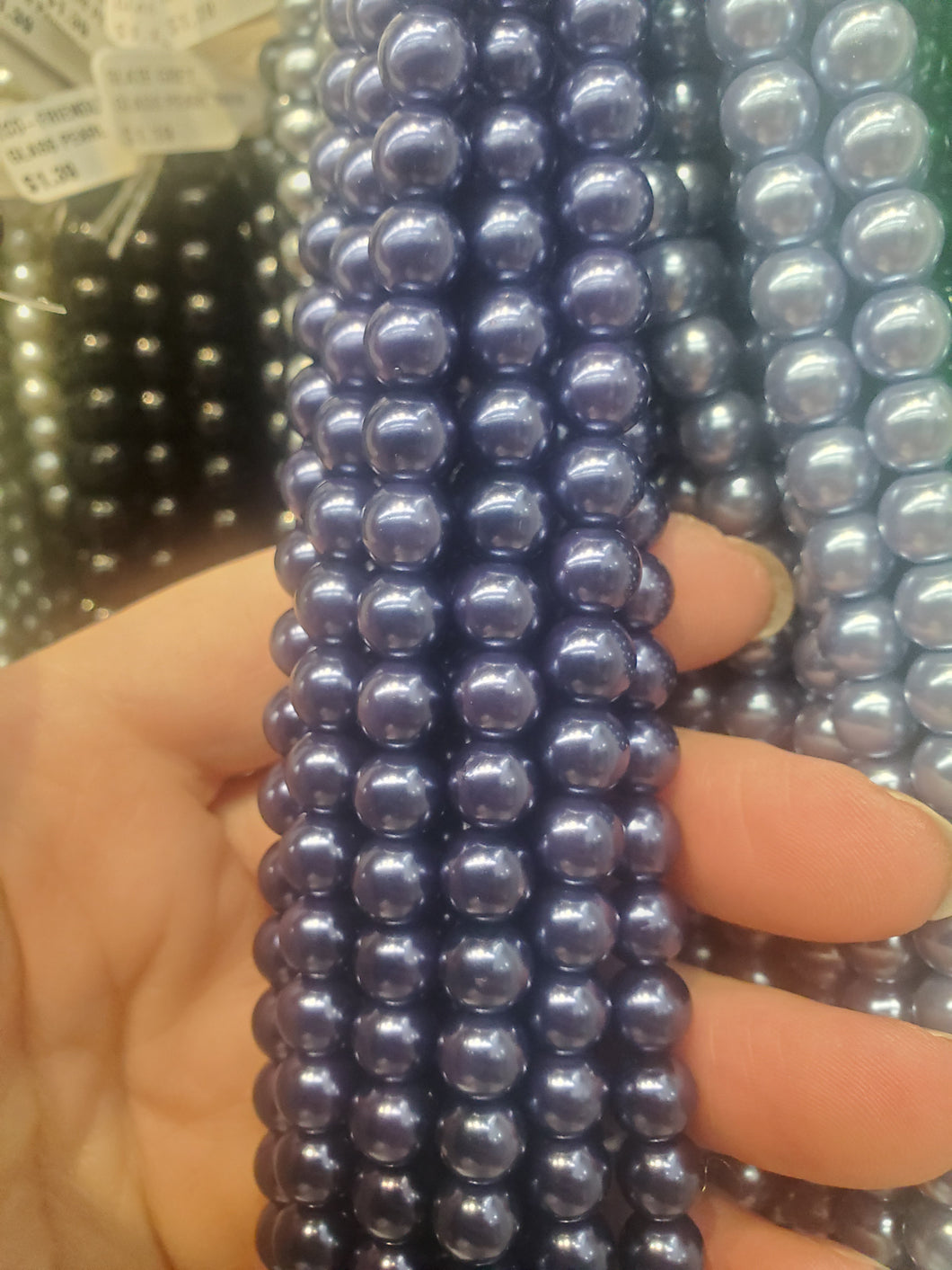 GLASS PEARL 8MM ECO-FRIENDLY