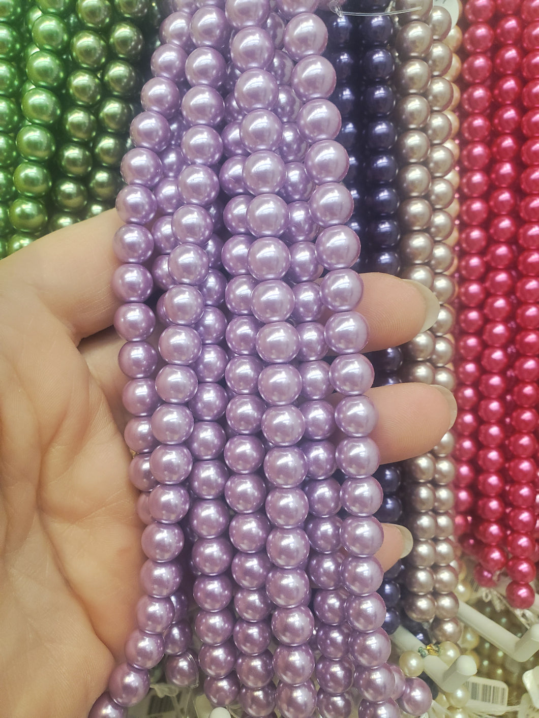GLASS PEARL 8MM ECO-FRIENDLY