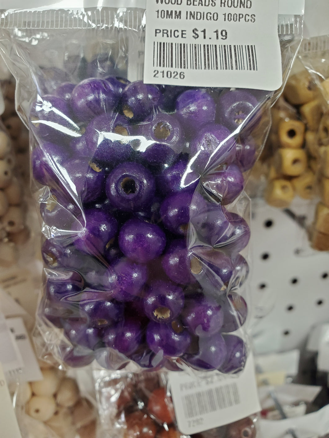 WOOD BEADS ROUND 10MM