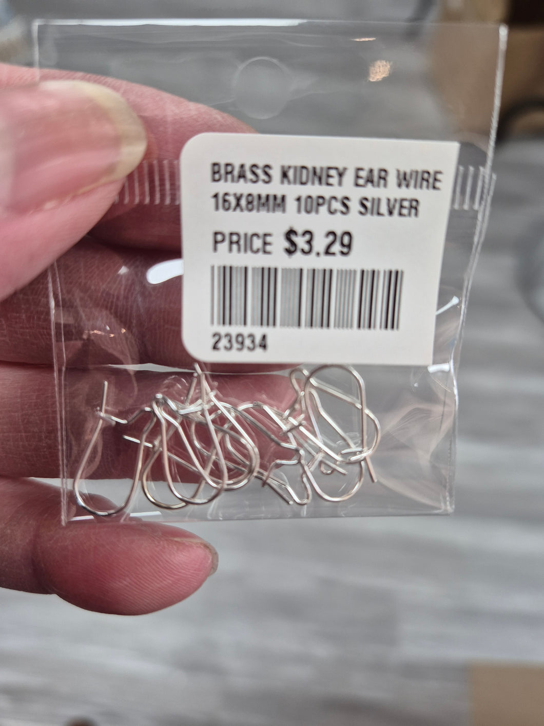 BRASS KIDNEY EAR WIRES