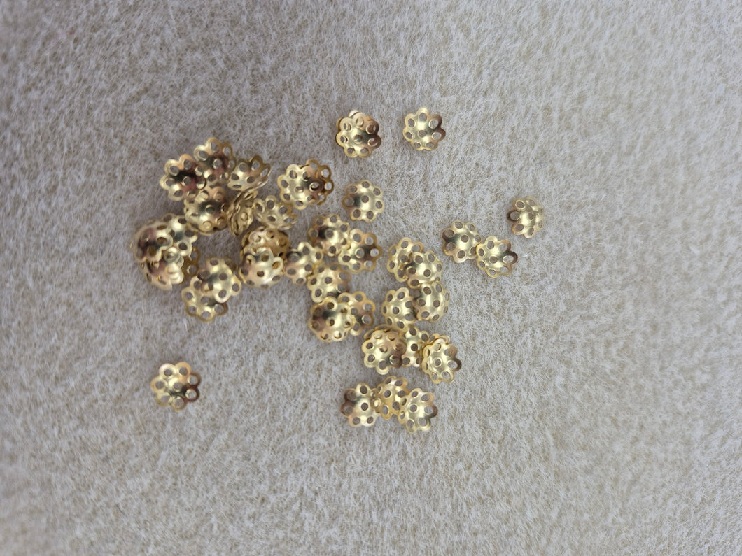 UNPLATED BRASS BEAD CAP
