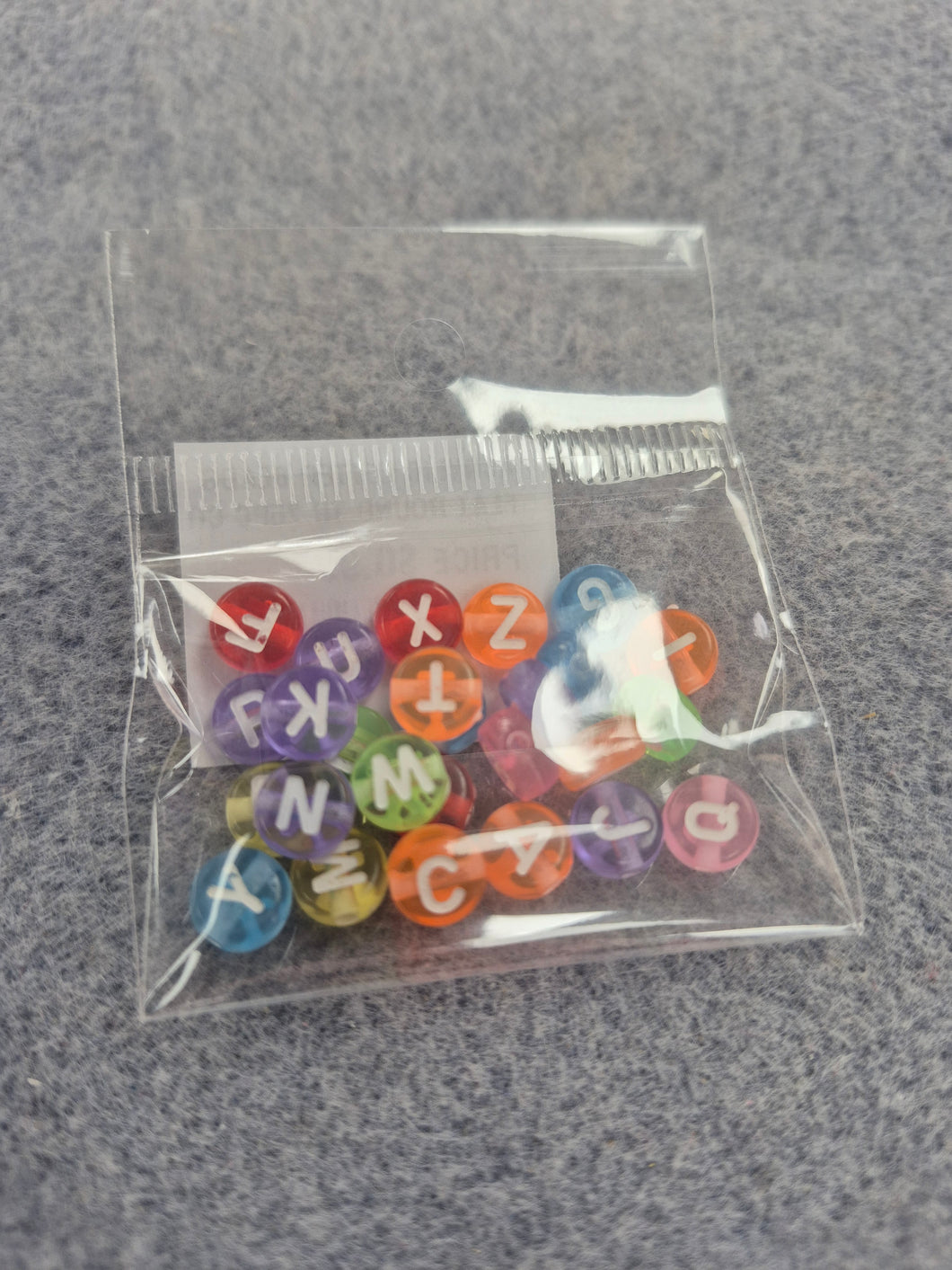ACRYLIC LETTER BEADS