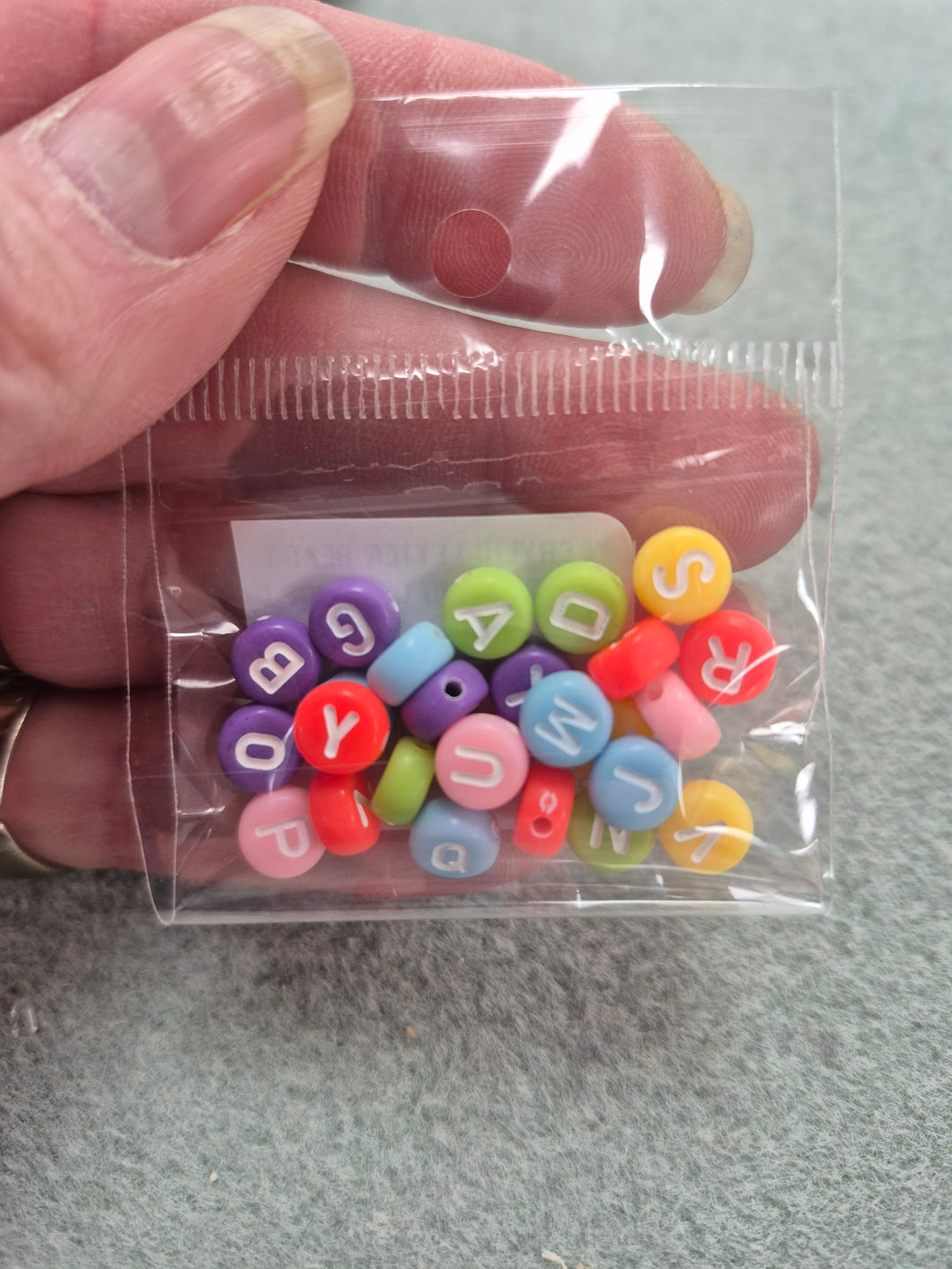 ACRYLIC LETTER BEADS