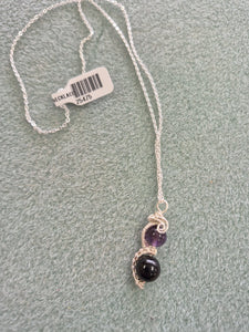 AMETHYST/TOURMALINE NECKLACE