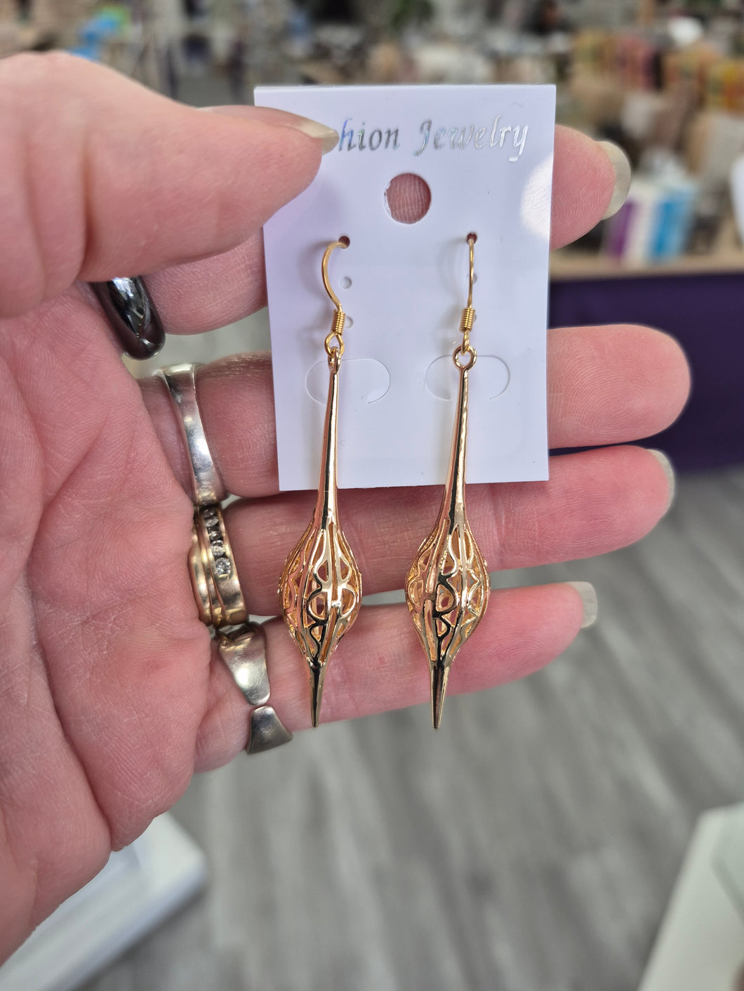 BRASS DROP EARRINGS