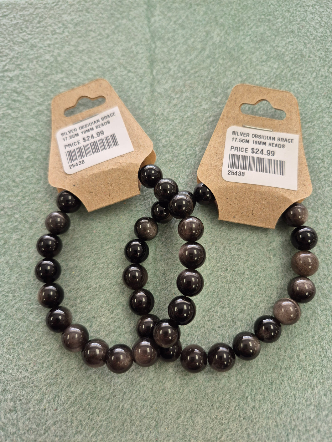 SILVER OBSIDIAN BRACELET