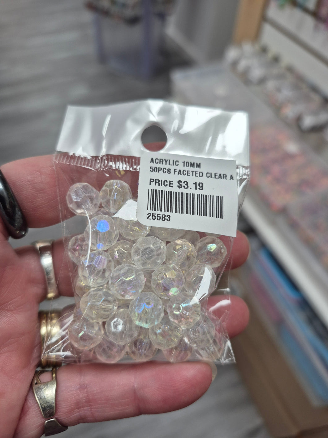 ACRYLIC FACETED 10MM