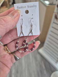 GLASS CRYSTAL EARRINGS