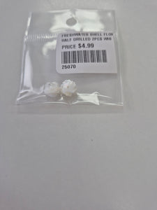 FRESHWATER SHELL FLOWER HALF DRILLED