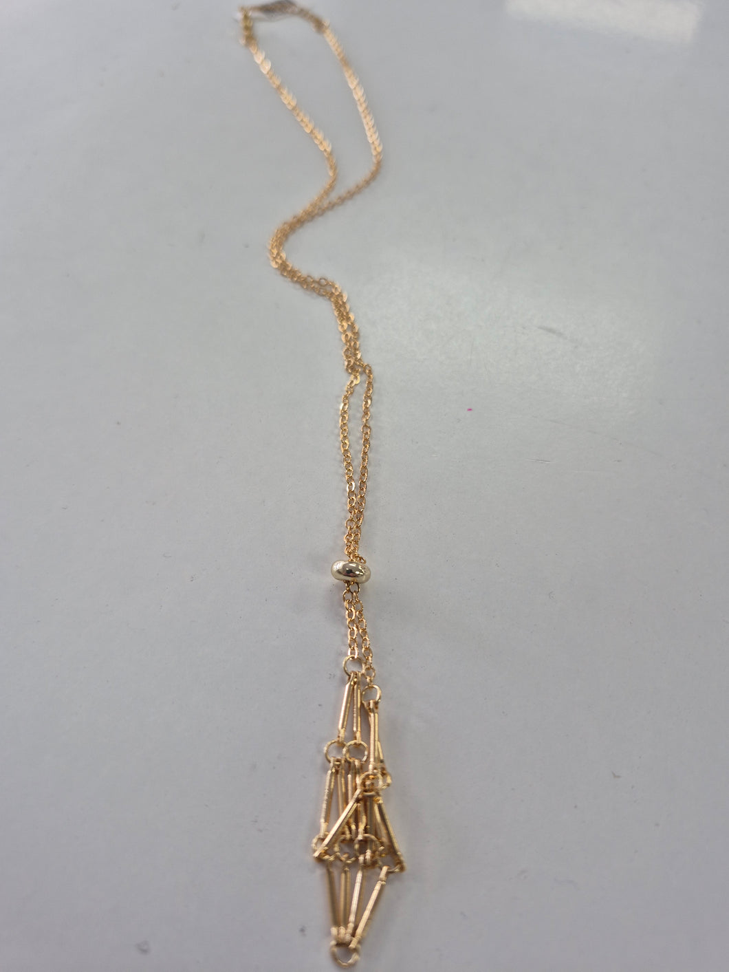 BRASS BAR LINK CHAIN NECKLACE