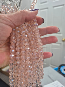 ELECTROPLATED GLASS 8X7MM FACETED