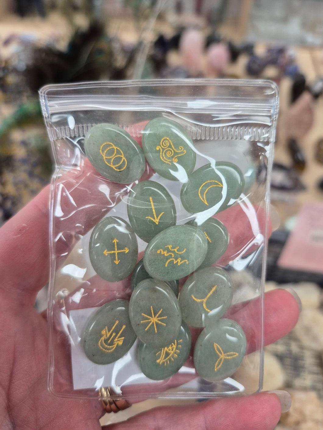 GREEN AVENTURINE WITCH STONES