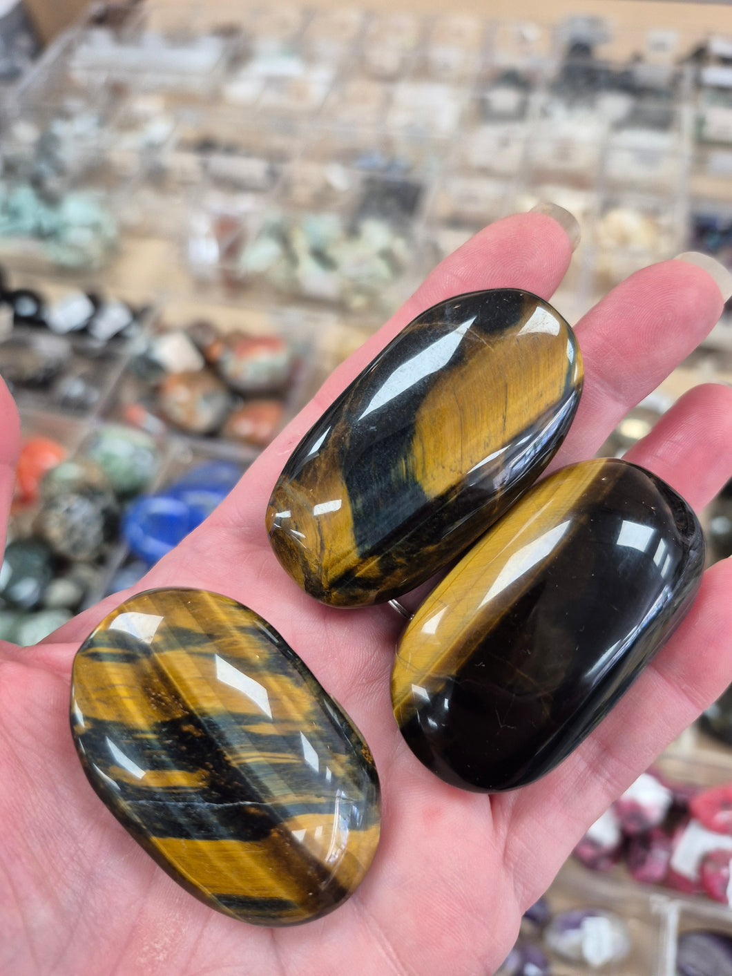 TIGER EYE PALM STONE
