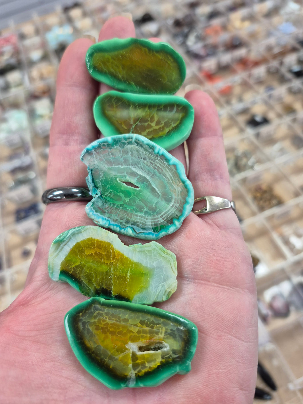AGATE SLICE OLIVE