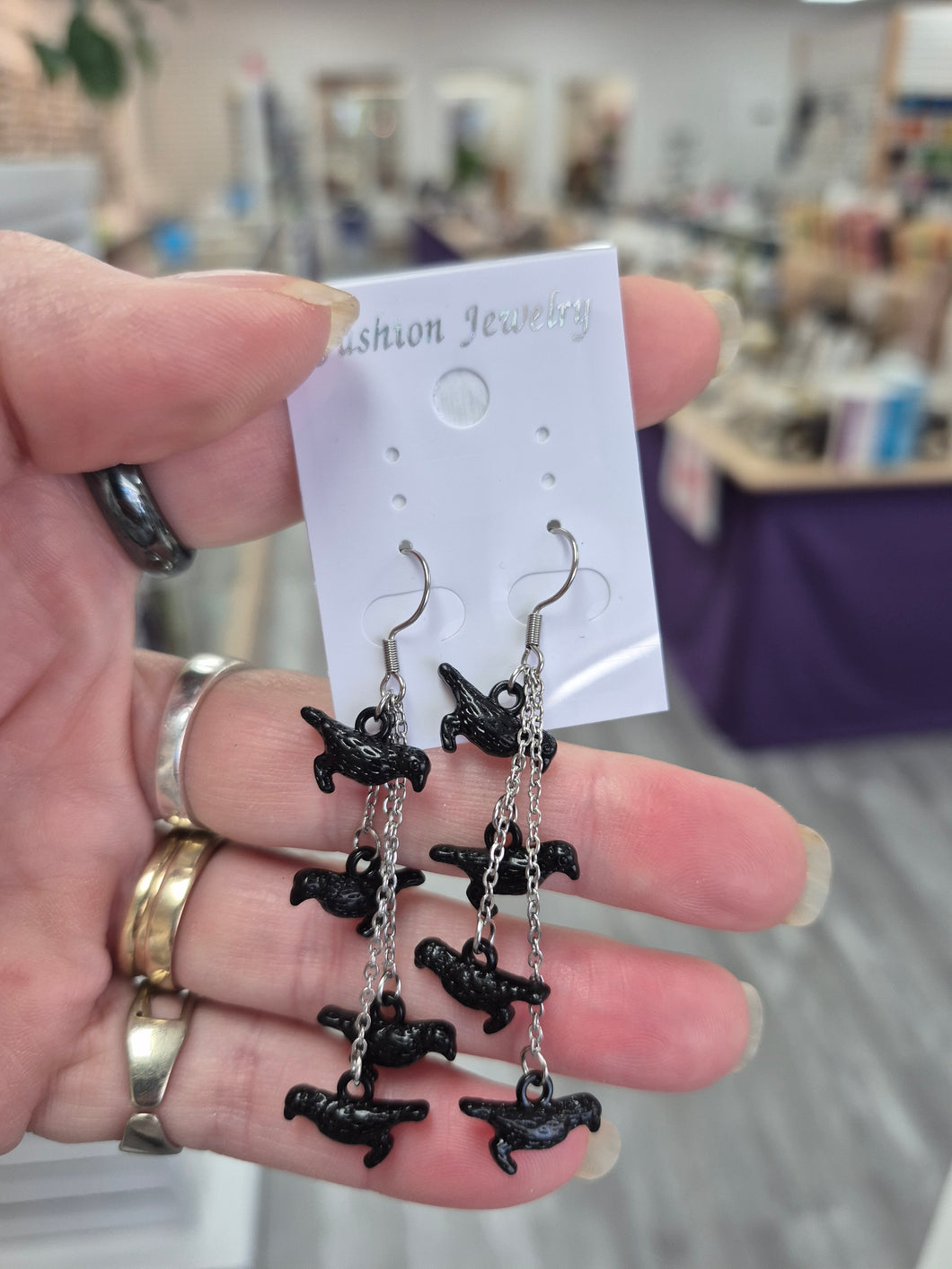 4 CROW EARRINGS