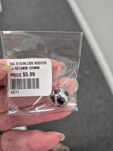 304 STAINLESS SOCCER BEAD