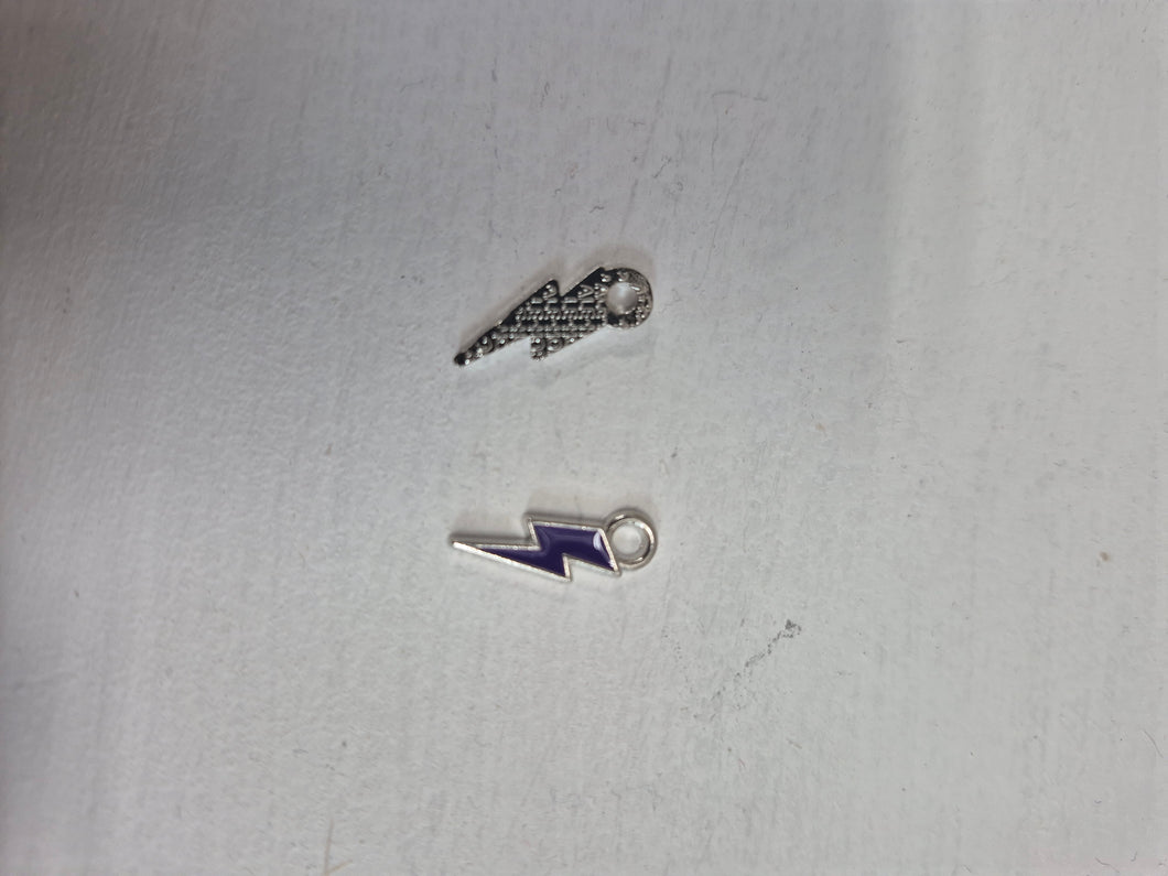 ENAMEL CHARM LIGHTNING BOLT