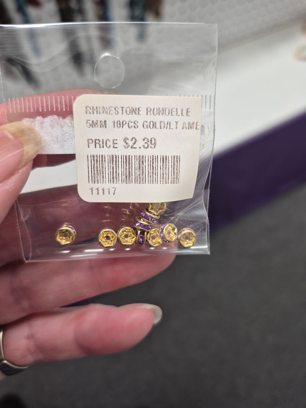 RHINESTONE RONDELLE 5MM