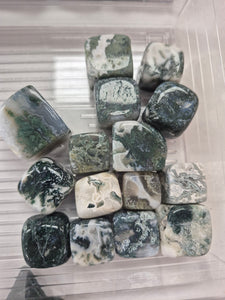 MOSS AGATE CUBE