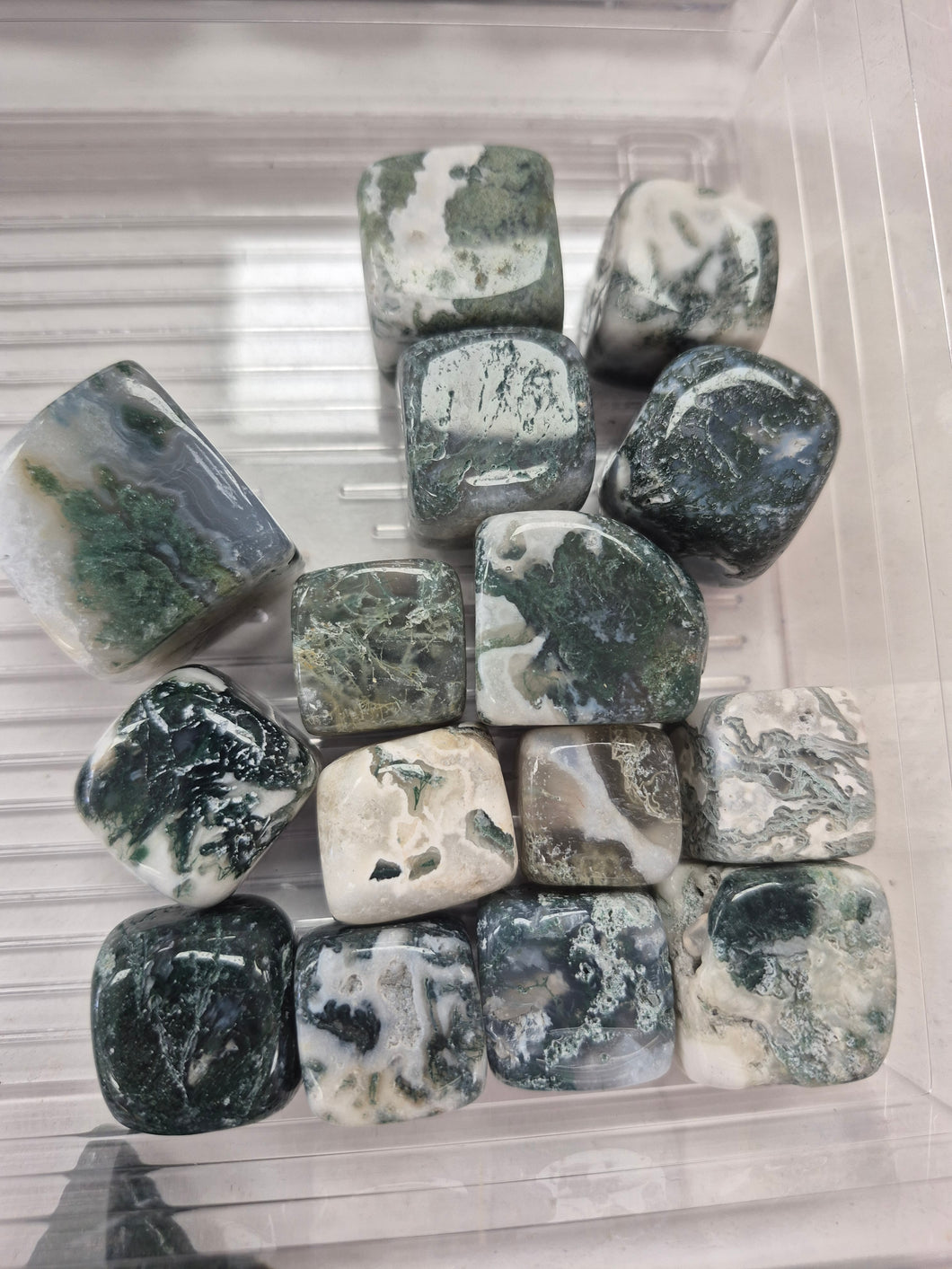 MOSS AGATE CUBE