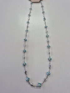EVIL EYE NECKLACE 19"
