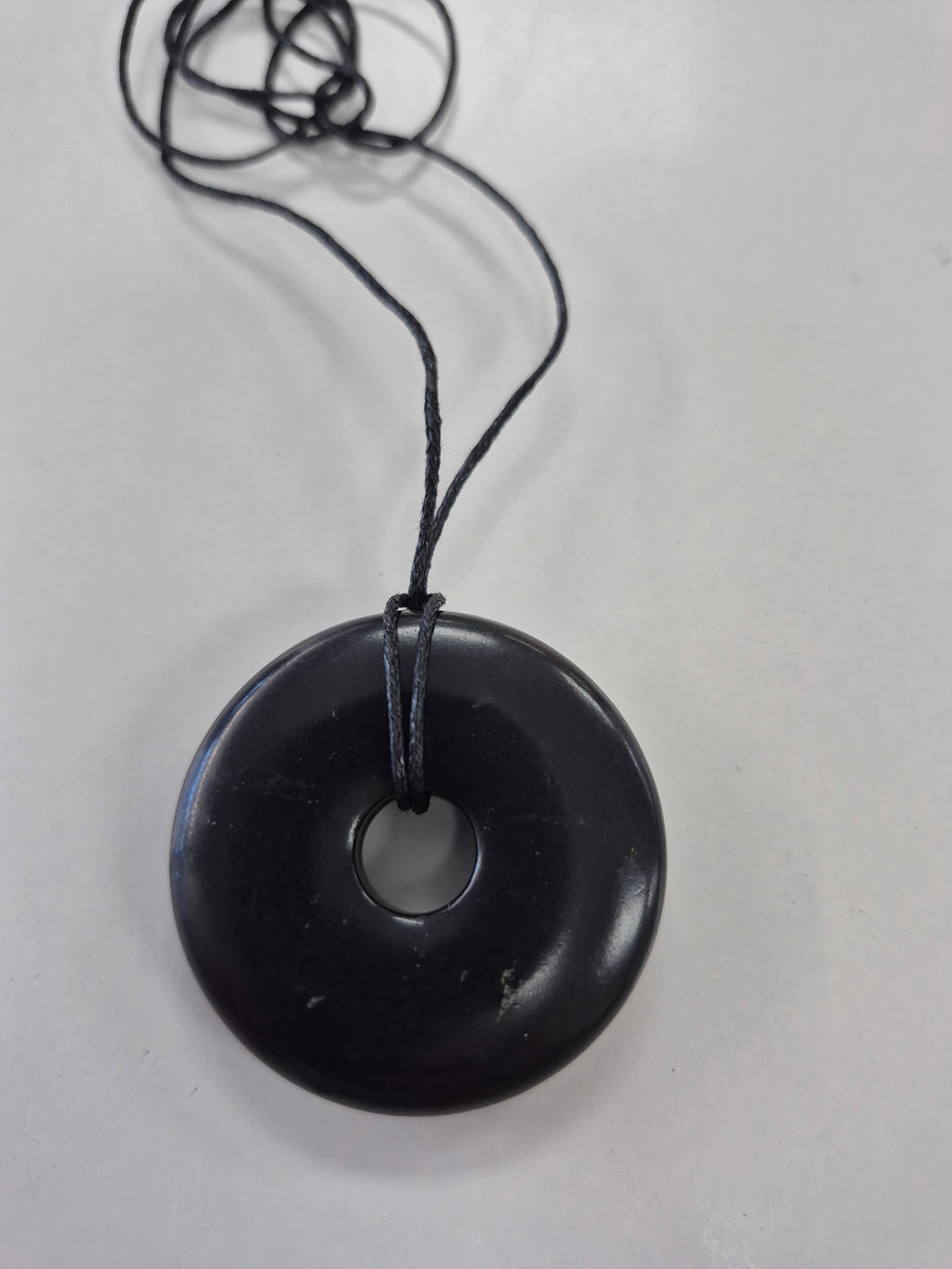 SHUNGITE DONUT 50MM PENDANT