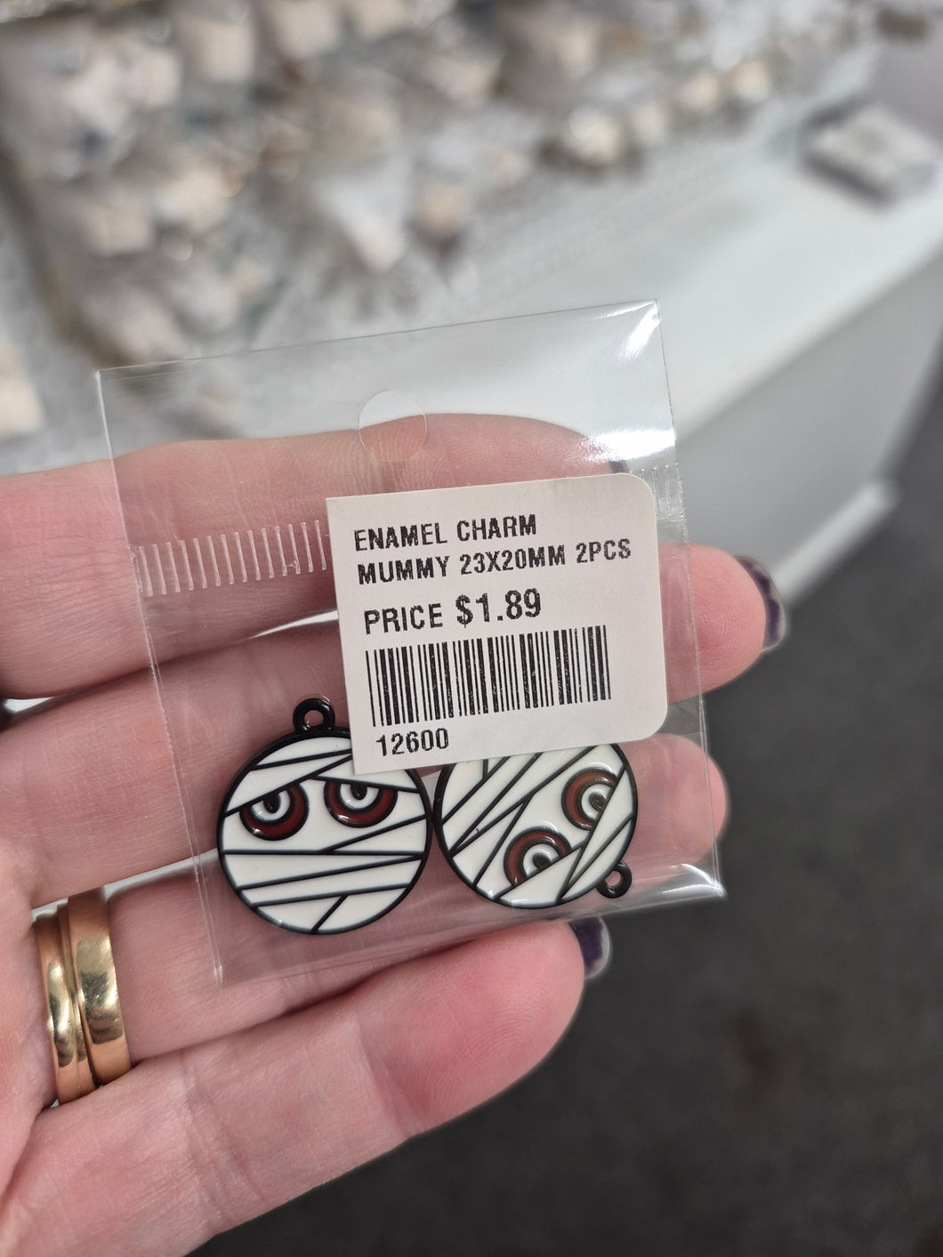 ENAMEL CHARM MUMMY
