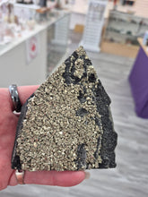 Load image into Gallery viewer, PYRITE BASALT CUT BASE
