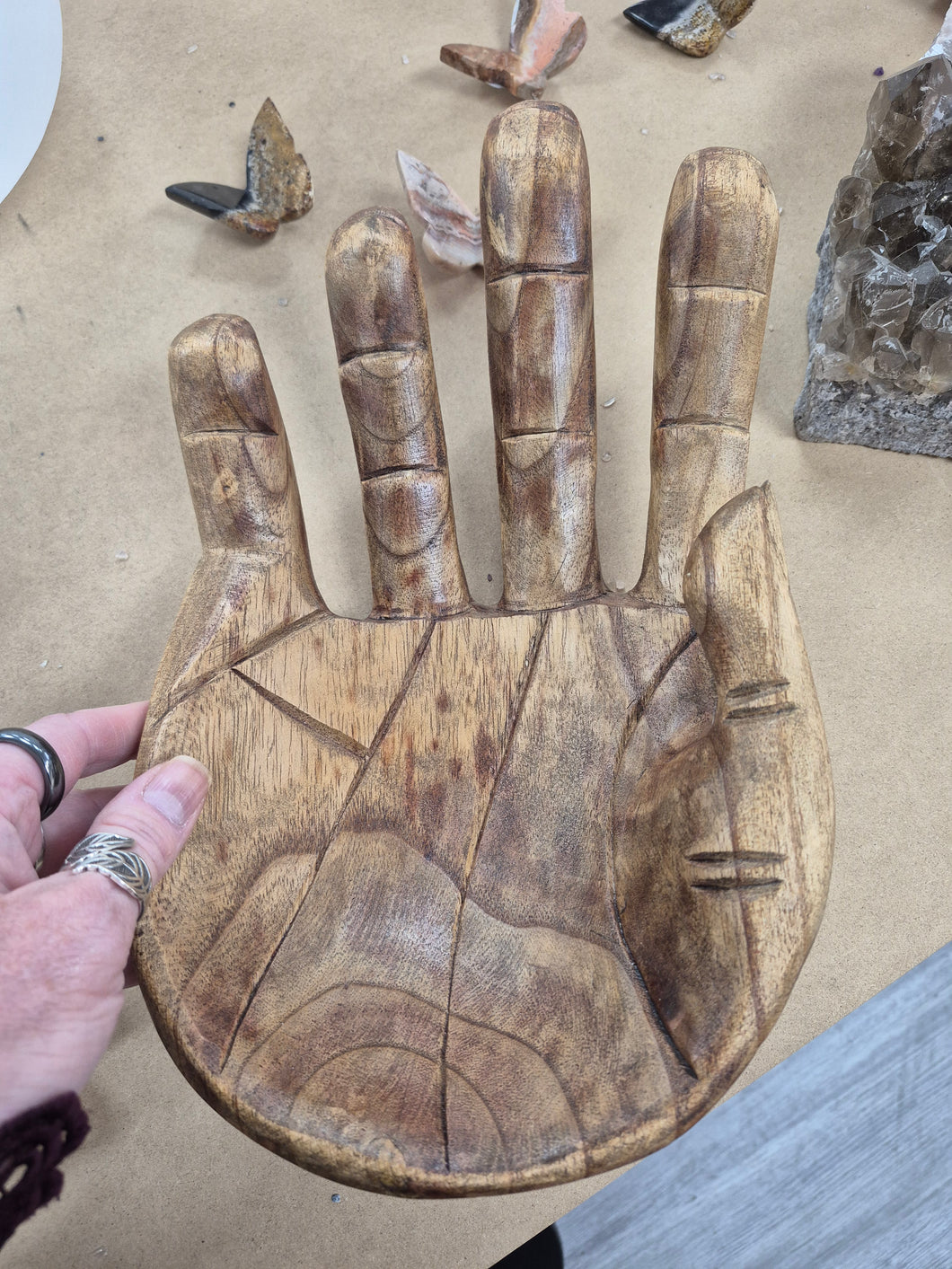 WOOD HAND BOWL – Oasis Beads & Crystals