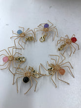 Load image into Gallery viewer, WIRE WRAPPED GEMSTONE PENDANT SPIDER
