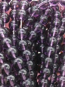 GLASS BEAD 8MM PURPLE