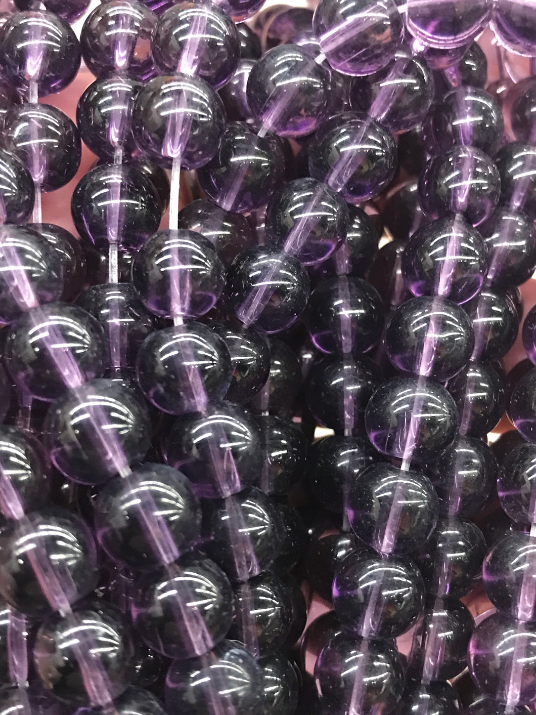 GLASS BEAD 8MM PURPLE