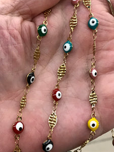 304 STAINLESS EVIL EYE CHAIN