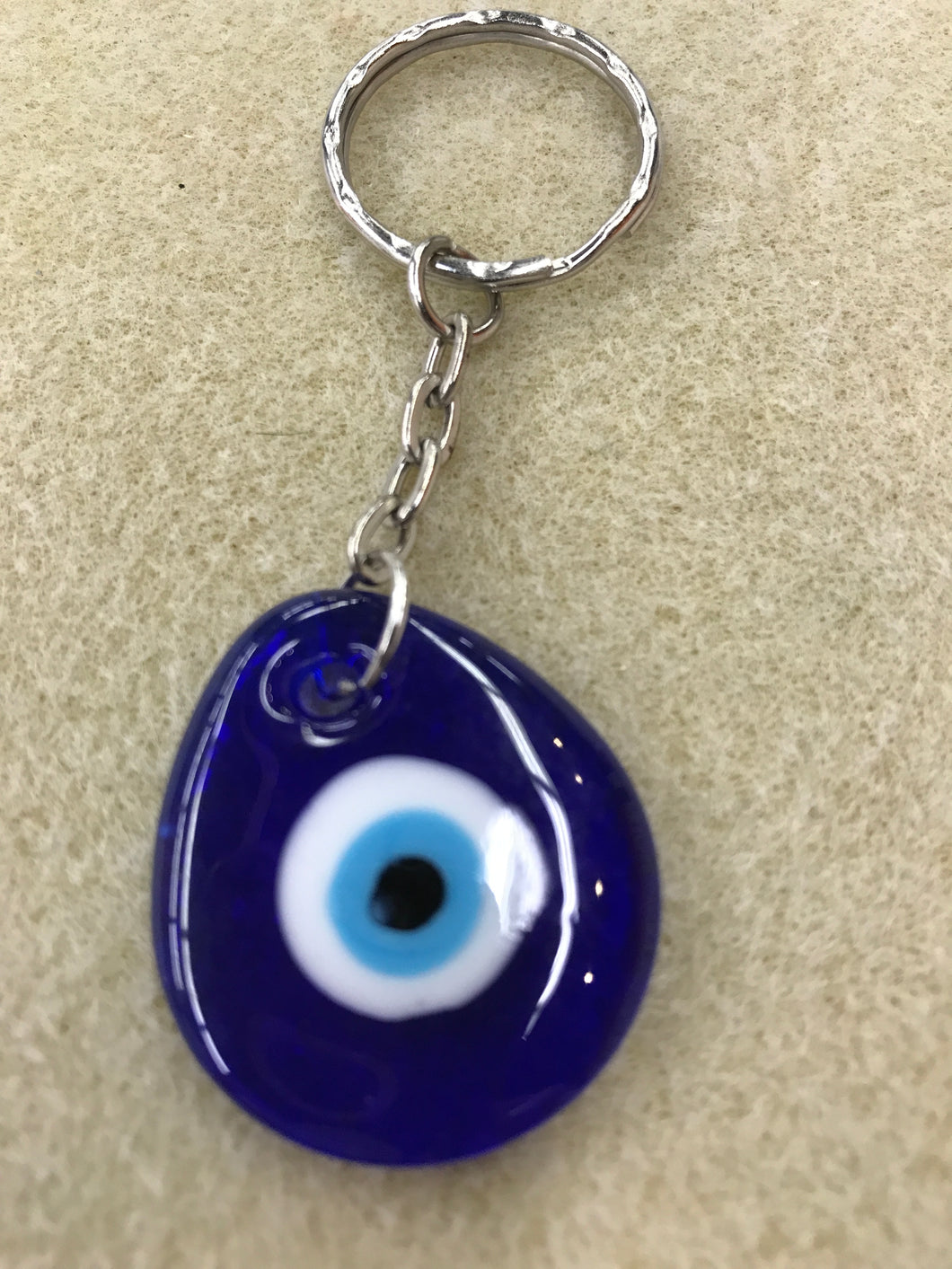 LAMPWORK EVIL EYE KEYCHAIN